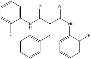 2-benzyl-N,N'-bis(2-fluorophenyl)propanediamide Structure