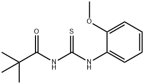 N-{[(2-methoxyphenyl)amino]carbonothioyl}-2,2-dimethylpropanamide 구조식 이미지