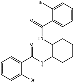 N,N'-1,2-cyclohexanediylbis(2-bromobenzamide) 구조식 이미지