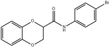 N-(4-bromophenyl)-2,3-dihydrobenzo[b][1,4]dioxine-2-carboxamide 구조식 이미지