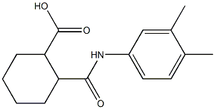 2-(((3,4-dimethylphenyl)amino)carbonyl)cyclohexanecarboxylic acid 구조식 이미지