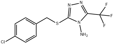 3-{[(4-chlorophenyl)methyl]sulfanyl}-5-(trifluoromethyl)-4H-1,2,4-triazol-4-amine Structure