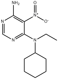 N4-cyclohexyl-N4-ethyl-5-nitropyrimidine-4,6-diamine Structure