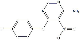 6-(4-fluorophenoxy)-5-nitropyrimidin-4-amine Structure