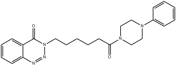 3-(6-oxo-6-(4-phenylpiperazin-1-yl)hexyl)benzo[d][1,2,3]triazin-4(3H)-one 구조식 이미지