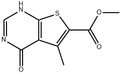 methyl 5-methyl-4-oxo-1,4-dihydrothieno[2,3-d]pyrimidine-6-carboxylate Structure