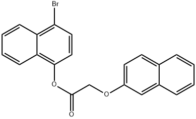 4-bromo-1-naphthyl (2-naphthyloxy)acetate 구조식 이미지