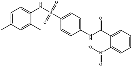 N-(4-{[(2,4-dimethylphenyl)amino]sulfonyl}phenyl)-2-nitrobenzamide 구조식 이미지