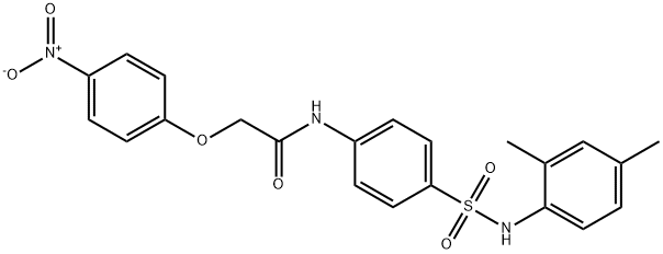 N-(4-{[(2,4-dimethylphenyl)amino]sulfonyl}phenyl)-2-(4-nitrophenoxy)acetamide 구조식 이미지