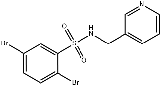 2,5-dibromo-N-(pyridin-3-ylmethyl)benzenesulfonamide Structure