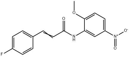 3-(4-fluorophenyl)-N-(2-methoxy-5-nitrophenyl)acrylamide 구조식 이미지