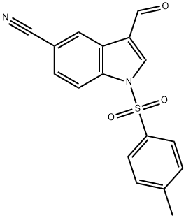 3-formyl-1-tosyl-1H-indole-5-carbonitrile Structure