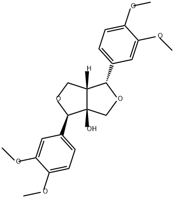 4,8-bis(3,4-dimethoxyphenyl)-3,7-dioxabicyclo[3.3.0]octan-1-ol Structure