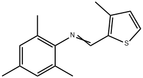 2,4,6-trimethyl-N-[(3-methyl-2-thienyl)methylene]aniline Structure