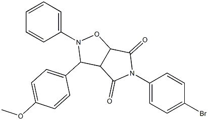 5-(4-bromophenyl)-3-(4-methoxyphenyl)-2-phenyltetrahydro-4H-pyrrolo[3,4-d]isoxazole-4,6(5H)-dione 구조식 이미지