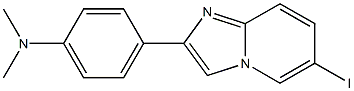 Benzenamine, 4-(6-iodoimidazo[1,2-a]pyridin-2-yl)-N,N-dimethyl- Structure