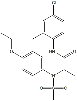 N-(4-chloro-2-methylphenyl)-2-(4-ethoxy-N-methylsulfonylanilino)propanamide Structure