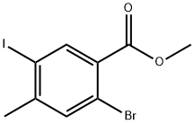 2-Bromo-5-iodo-4-methyl-benzoic acid methyl ester Structure