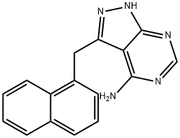 3-(naphthalen-1-ylmethyl)-1H-pyrazolo[3,4-d]pyrimidin-4-amine Structure