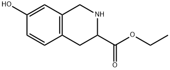 DL-7-hydroxy-1,2,3,4-tetrahydro-3-Isoquinolinecarboxylic acid, ethyl ester Structure