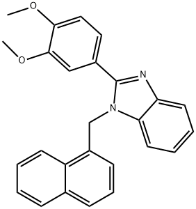 2-(3,4-dimethoxyphenyl)-1-(naphthalen-1-ylmethyl)-1H-benzo[d]imidazole Structure