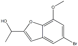 1-(5-bromo-7-methoxy-1-benzofuran-2-yl)ethanol Structure