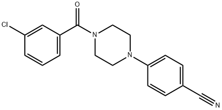 4-(4-(3-chlorobenzoyl)piperazin-1-yl)benzonitrile Structure