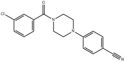 4-(4-(3-chlorobenzoyl)piperazin-1-yl)benzonitrile 구조식 이미지