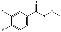 3-chloro-4-fluoro-N-methoxy-N-methylbenzamide Structure