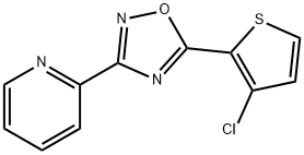 5-(3-CHLOROTHIOPHEN-2-YL)-3-(PYRIDIN-2-YL)-1,2,4-OXADIAZOLE Structure