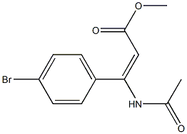 methyl 3-acetamido-3-(4-bromophenyl)prop-2-enoate 구조식 이미지