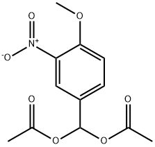 (4-methoxy-3-nitrophenyl)methylene diacetate 구조식 이미지