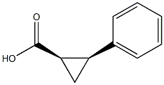 (1R,2S)-2-phenylcyclopropane-1-carboxylic acid Structure