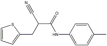 2-cyano-N-(4-methylphenyl)-3-thiophen-2-ylpropanamide Structure