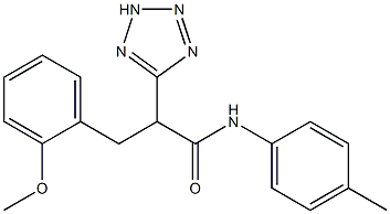 3-(2-methoxyphenyl)-N-(4-methylphenyl)-2-(2H-tetrazol-5-yl)propanamide Structure