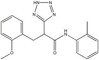 3-(2-methoxyphenyl)-N-(2-methylphenyl)-2-(2H-tetrazol-5-yl)propanamide Structure