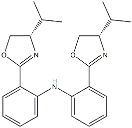 Bis[2-((4S)-4,5-dihydro-4-isopropyloxazol-2-yl)phenyl]amine Structure