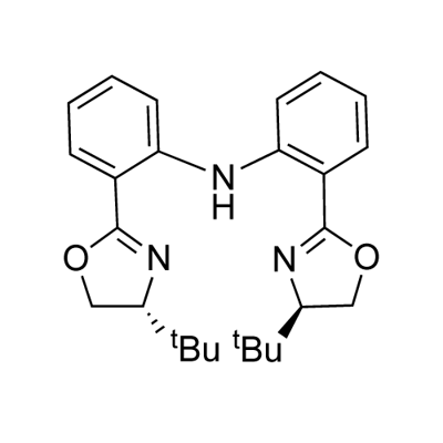 Bis[2-((4S)-4-tert-butyl-4,5-dihydrooxazol-2-yl)phenyl]amine 구조식 이미지