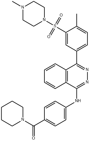 [4-[[4-[4-methyl-3-(4-methylpiperazin-1-yl)sulfonylphenyl]phthalazin-1-yl]amino]phenyl]-piperidin-1-ylmethanone 구조식 이미지