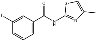 3-fluoro-N-(4-methyl-1,3-thiazol-2-yl)benzamide 구조식 이미지