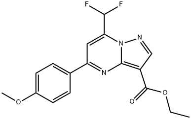 ethyl 7-(difluoromethyl)-5-(4-methoxyphenyl)pyrazolo[1,5-a]pyrimidine-3-carboxylate 구조식 이미지