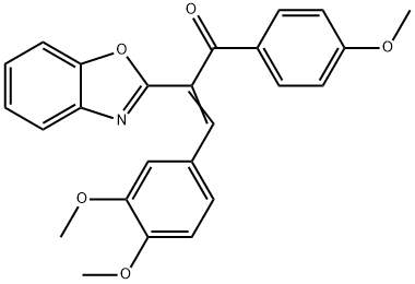 (Z)-2-(benzo[d]oxazol-2-yl)-3-(3,4-dimethoxyphenyl)-1-(4-methoxyphenyl)prop-2-en-1-one Structure