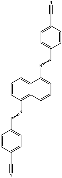 4,4'-[1,5-naphthalenediylbis(nitrilomethylylidene)]dibenzonitrile Structure