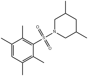 3,5-dimethyl-1-((2,3,5,6-tetramethylphenyl)sulfonyl)piperidine 구조식 이미지