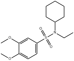 N-cyclohexyl-N-ethyl-3,4-dimethoxybenzenesulfonamide Structure