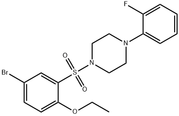 1-(5-bromo-2-ethoxyphenyl)sulfonyl-4-(2-fluorophenyl)piperazine 구조식 이미지