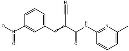 (E)-2-cyano-N-(6-methylpyridin-2-yl)-3-(3-nitrophenyl)acrylamide Structure
