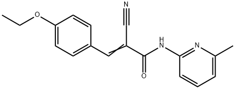 (E)-2-cyano-3-(4-ethoxyphenyl)-N-(6-methylpyridin-2-yl)acrylamide Structure