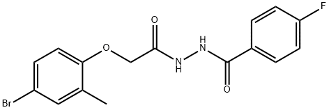 N'-[(4-bromo-2-methylphenoxy)acetyl]-4-fluorobenzohydrazide Structure