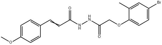 N'-[(4-bromo-2-methylphenoxy)acetyl]-3-(4-methoxyphenyl)acrylohydrazide 구조식 이미지
